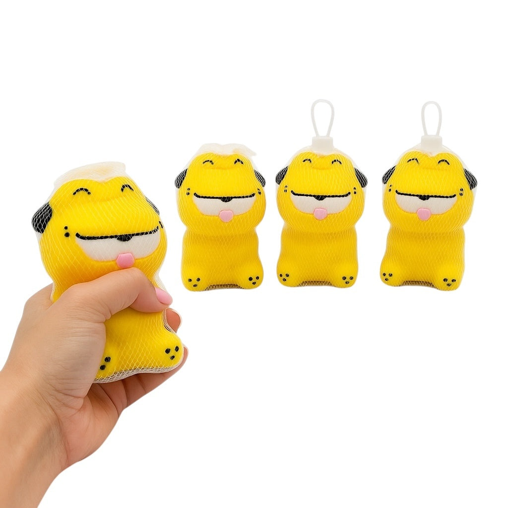 Set 4 jucarii antistres pisica galbena , squishy moale, amuzant, pentru copii si adulti