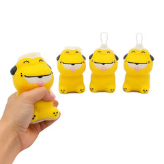 Set 4 jucarii antistres pisica galbena , squishy moale, amuzant, pentru copii si adulti