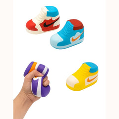 Set 4 jucarii antistres Sneaker Squishy , pantofi moi, mari, colorati, super relaxanti
