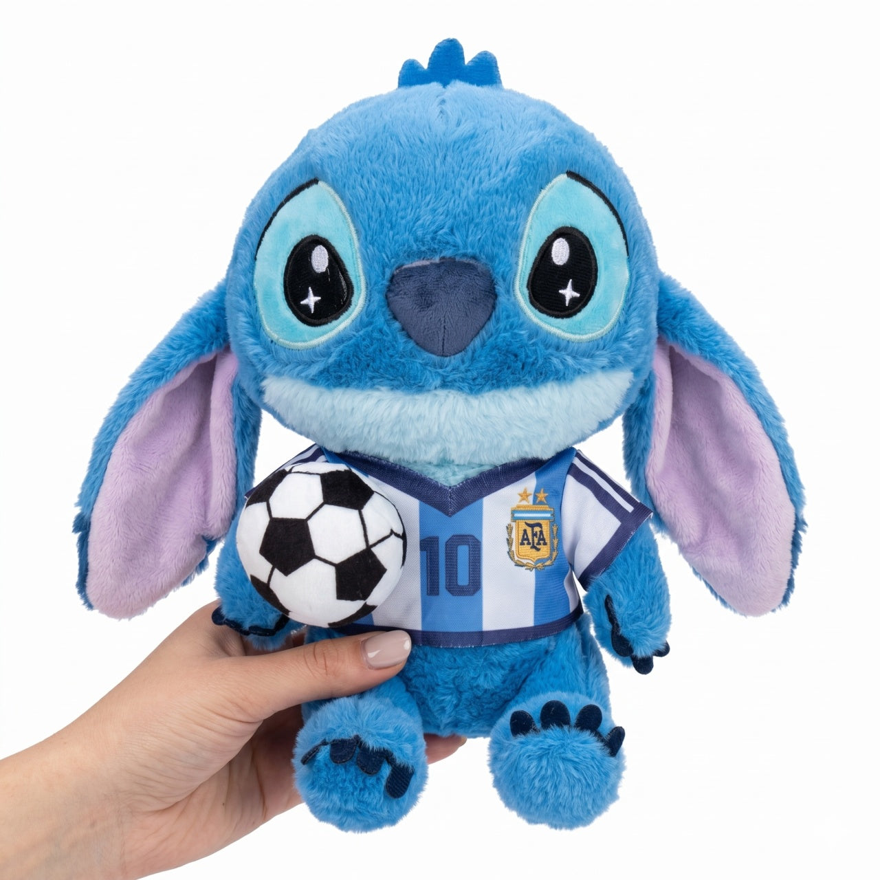 Set 4 jucarii de plus personaje albastre fotbal 25 cm cadou copii