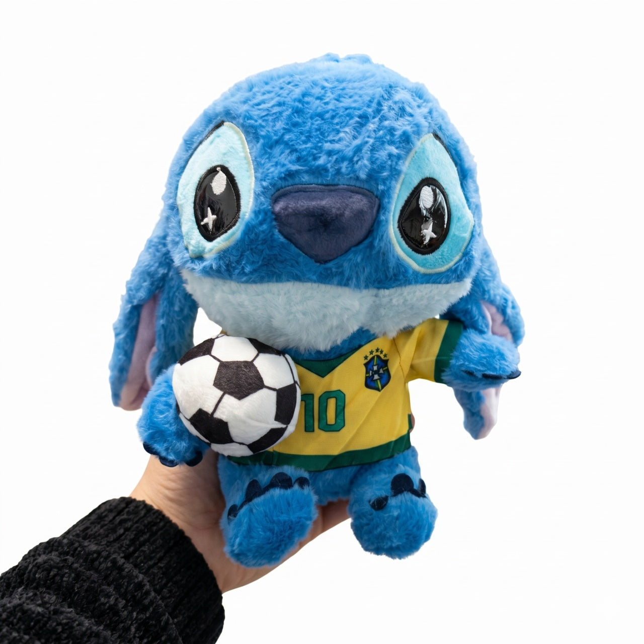 Set 4 jucarii de plus personaje albastre fotbal 25 cm cadou copii