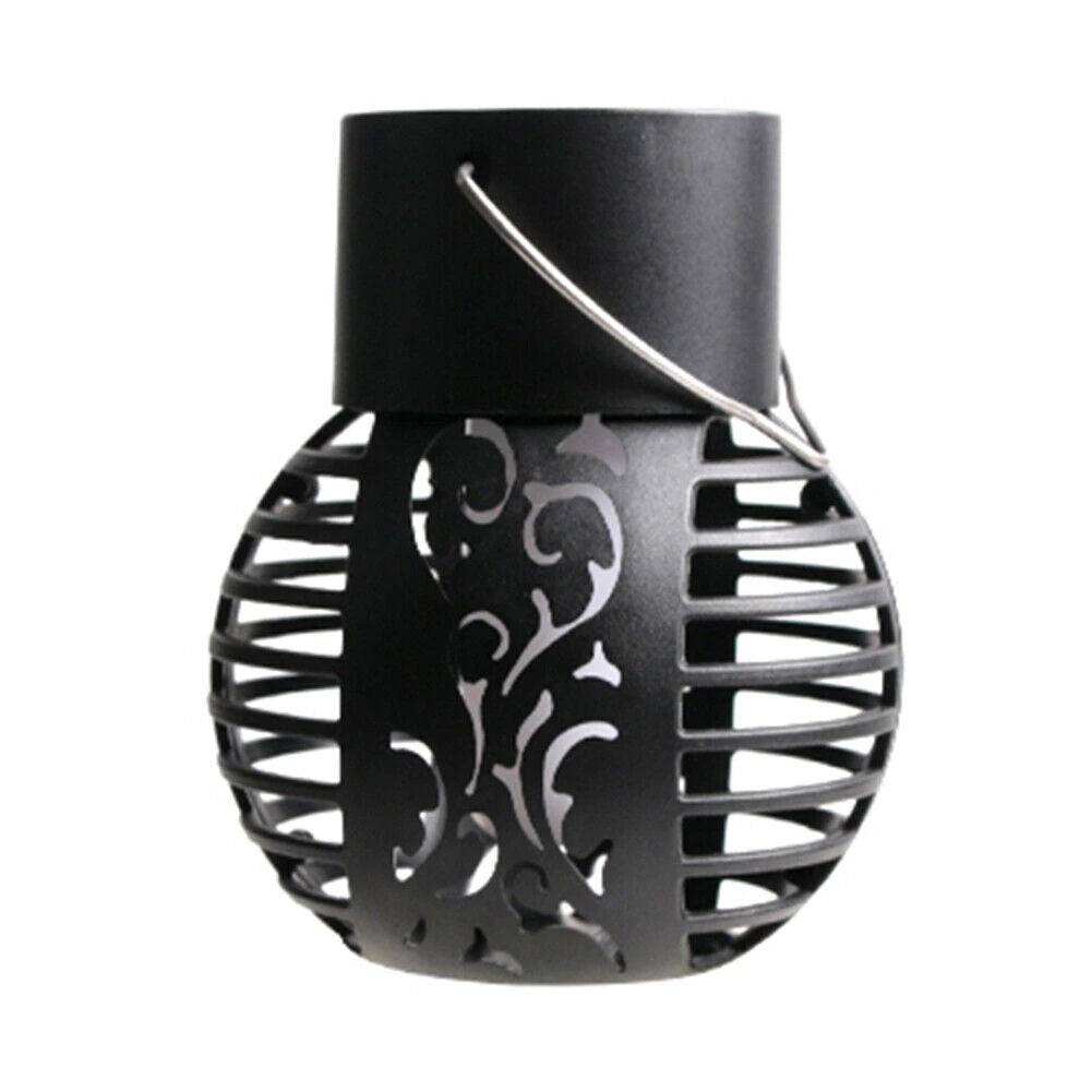Set 4 Lămpi Solare de Grădină LED din Metal Negru, Design Modern