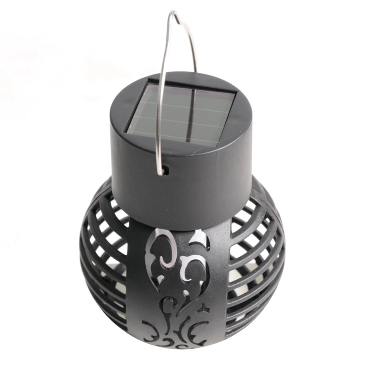 Set 4 Lămpi Solare de Grădină LED din Metal Negru, Design Modern