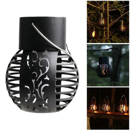 Set 4 Lămpi Solare de Grădină LED din Metal Negru, Design Modern