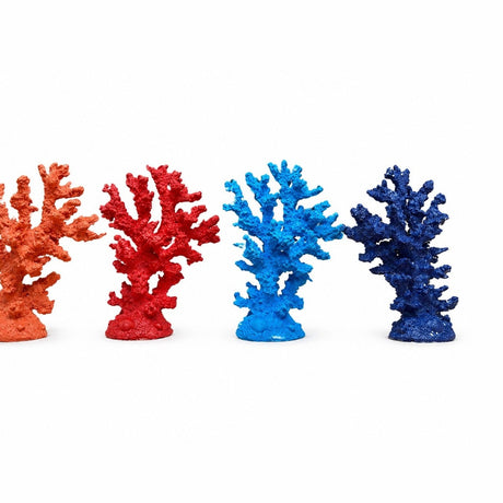 Set 4 Suveniruri Decorative Coral Marin – Ornamente Nautice în Culori Asortate