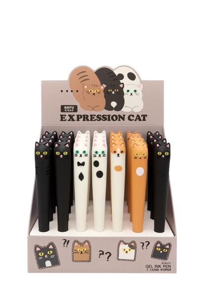 Set 40 pixuri Expression Cat , Pix gel cu pisici 3D, model adorabil, display premium