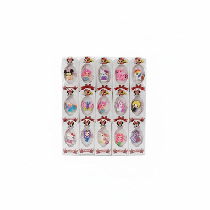 Set 45 martisoare din silicon pentru copii figurine vesele ambalate individual 10x4.5 cm