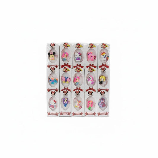 Set 45 martisoare din silicon pentru copii figurine vesele ambalate individual 10x4.5 cm