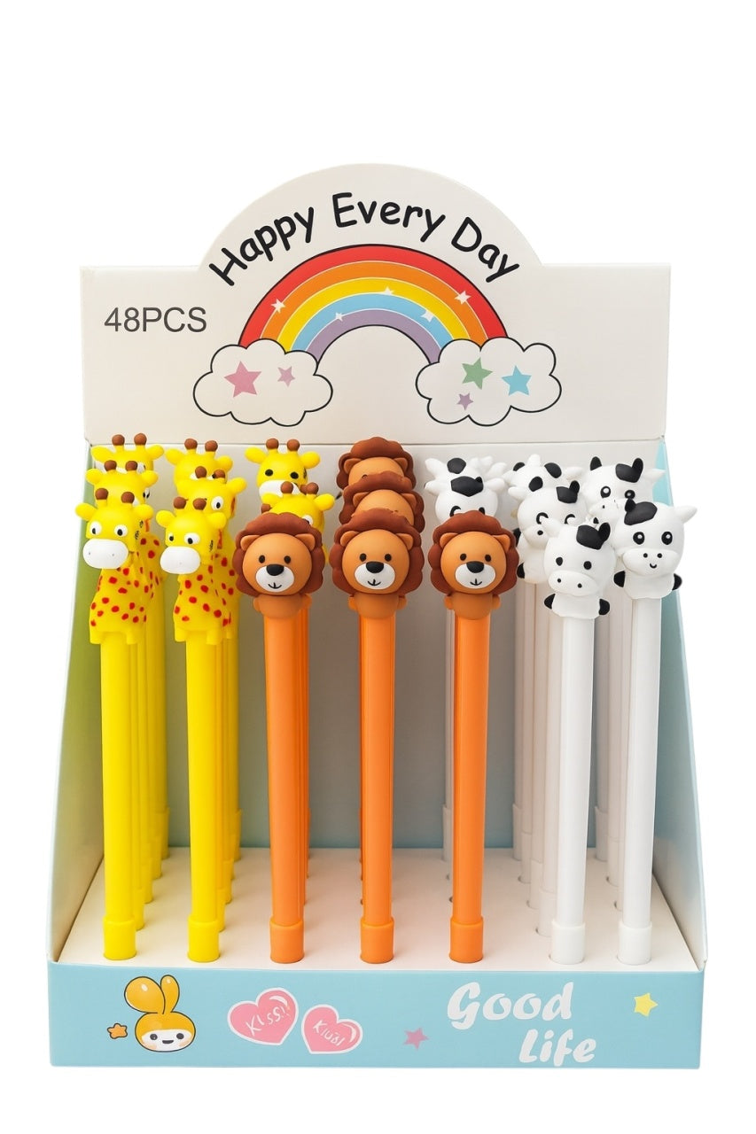 Set 48 Pixuri Animale Happy Every Day , Girafa, Leu, Vacuta , Pixuri Copii
