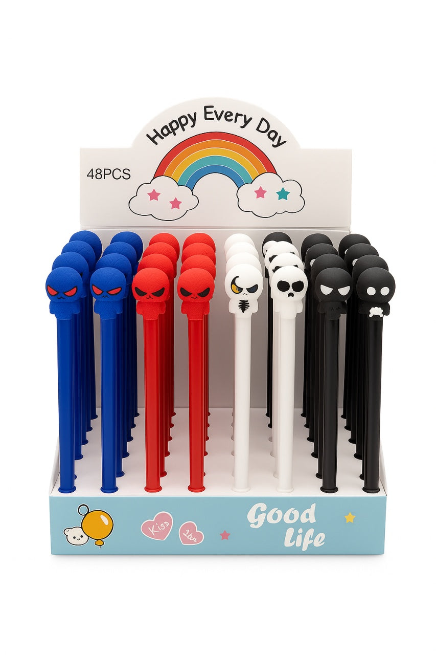 Set 48 pixuri cu capete emoji furioase , modele cool pentru copii si colectii