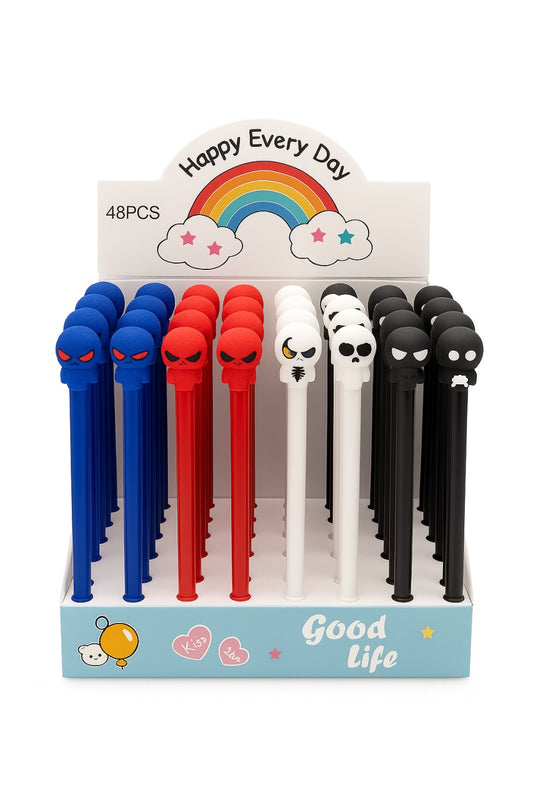 Set 48 pixuri cu capete emoji furioase , modele cool pentru copii si colectii