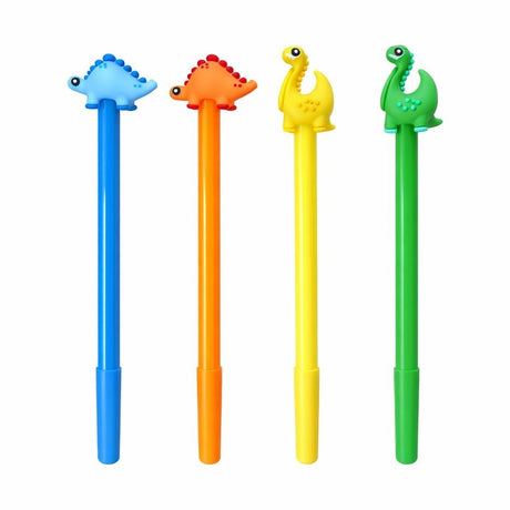 Set 48 pixuri cu pastă și figurină dinozaur decorativ, model colorat pentru copii, diverse culori