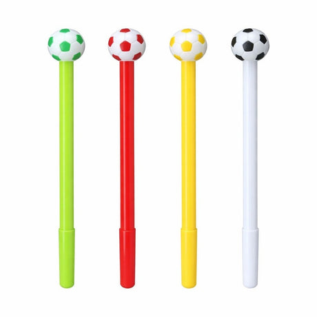 Set 48 pixuri cu pastă și figurină minge de fotbal, model sportiv pentru copii, diverse culori