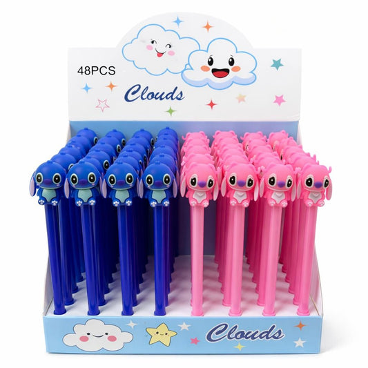 Set 48 pixuri cu pastă și figurină personaj animat, model colorat pentru copii