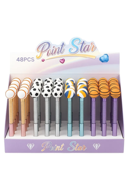 Set 48 Pixuri Sport Point Star , Fotbal, Baschet, Volei, Editie Tematica