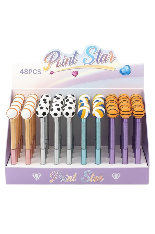Set 48 Pixuri Sport Point Star , Fotbal, Baschet, Volei, Editie Tematica
