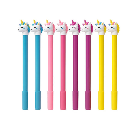 Set 48 Pixuri Unicorn Happy Every Day , Culori Pastel, Topper 3D Unicorn