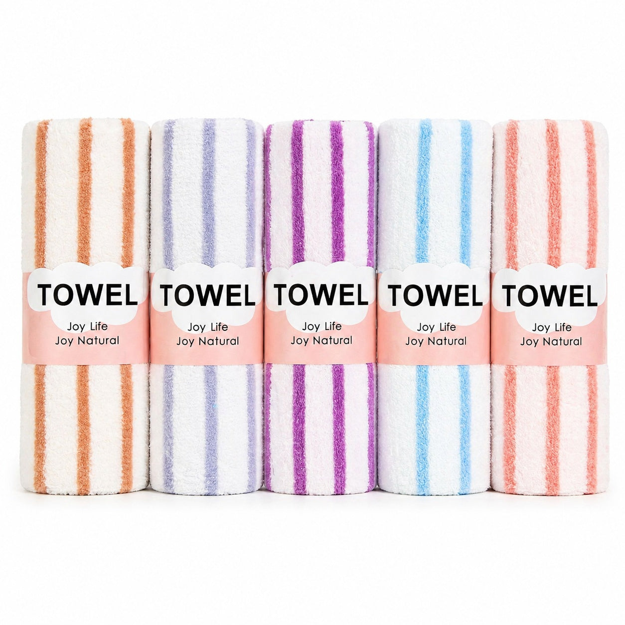 Set 5 prosoape bucătărie microfibră 30x70 cm – model dungi, lavete pufoase
