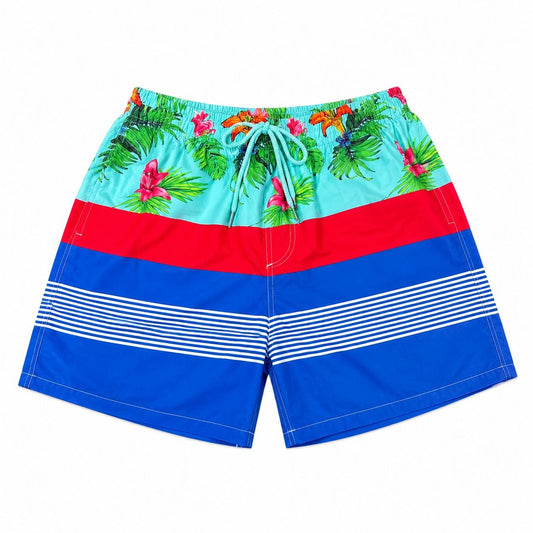Set 5 Sorturi de Baie Bărbați cu Imprimeu Tropical Multicolor – Mărimi Asortate Incluse