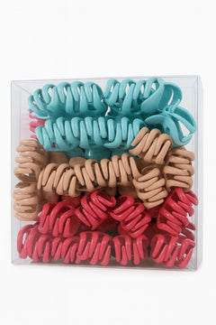 Set 50 clamite par spirala, multicolore , prindere puternica, accesorii coafura