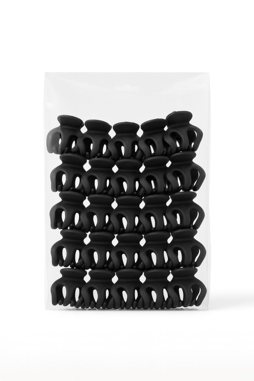 Set 50 Clamute Par Mini Matte Negre , Accesorii Rezistente pentru Coafuri