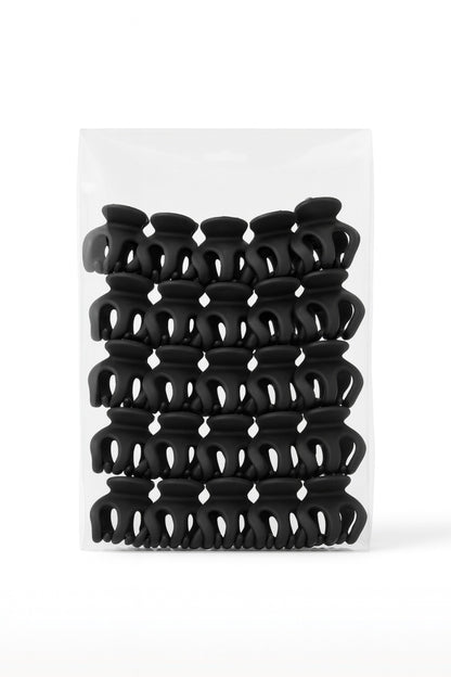 Set 50 Clamute Par Mini Matte Negre , Accesorii Rezistente pentru Coafuri