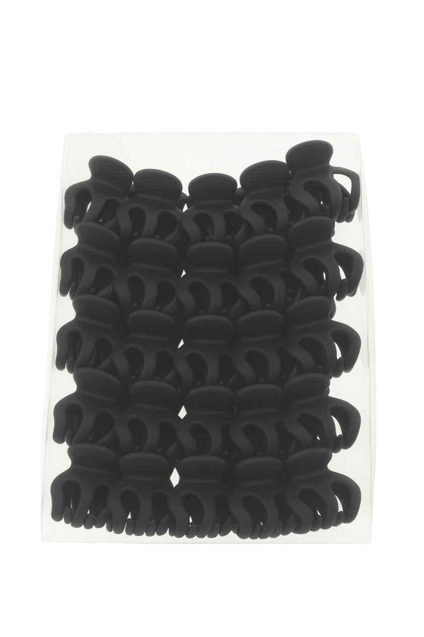 Set 50 Clamute Par Mini Matte Negre , Accesorii Rezistente pentru Coafuri