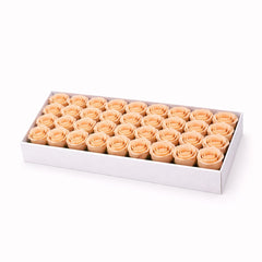 Set 50 Trandafiri de Sapun Parfumati in Cutie Eleganta Cadou 44x23 cm Somon
