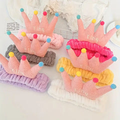 Set 6 bentite pufoase coronita pentru fata, elastice moi, diverse culori