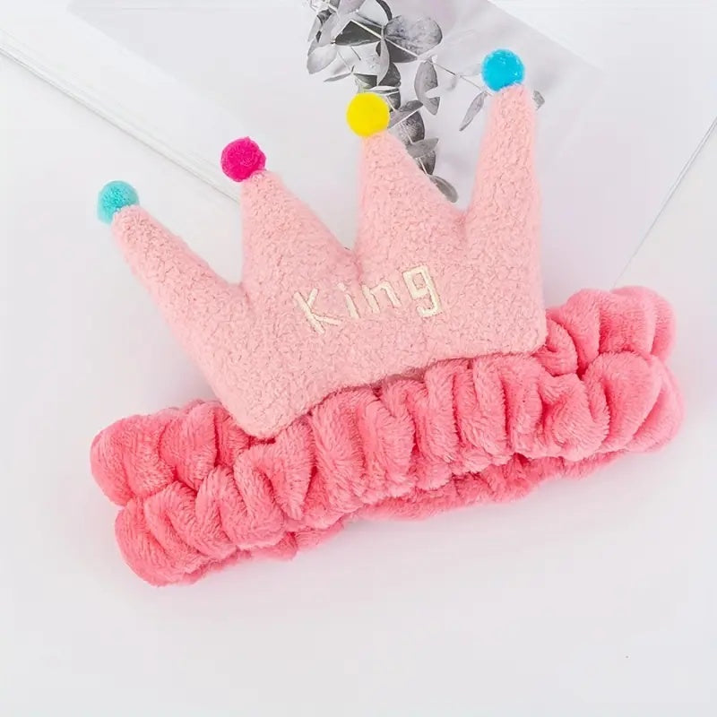 Set 6 bentite pufoase coronita pentru fata, elastice moi, diverse culori