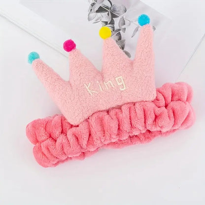 Set 6 bentite pufoase coronita pentru fata, elastice moi, diverse culori