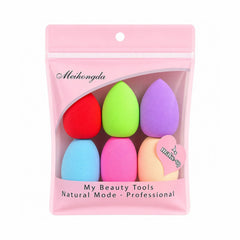 Set 6 Bureței pentru Machiaj Multicolor, tip lacrima – Ultra Moi și Reutilizabili
