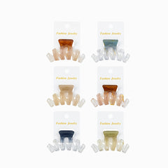 Set 6 Cleme Par 8cm Transparent Colorate , Accesorii Rezistente pentru Coafuri