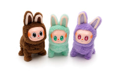 Set 6 Jucarii Labubu Interactive, 19x12 cm , Merg si Canta, Plus Moale, Modele Colorate
