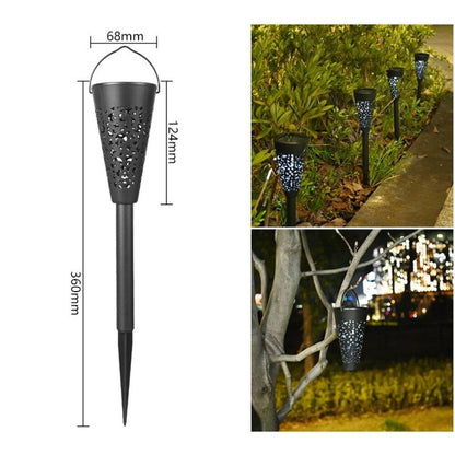 Set 6 Lămpi Solare de Grădină cu Țepușă, LED, Plastic, Negru, YV29