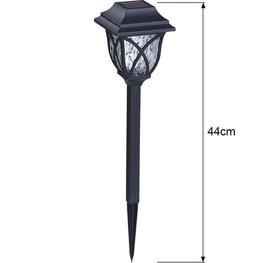 Set 6 Lampi Solare de Grădină LED, Plastic Negru, Lumină Caldă
