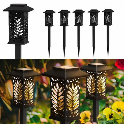 Set 6 Lampi Solare Gradina LED Lumina Calda cu Tarus, Iluminat Exterior Decorativ
