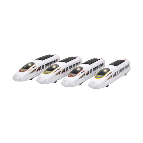 Set 6 trenuri electrice de mare viteză cu lumini și sunete integrate, 37,5x28,5x8,5 cm