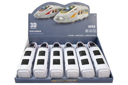 Set 6 trenuri electrice de mare viteză cu lumini și sunete integrate, 37,5x28,5x8,5 cm
