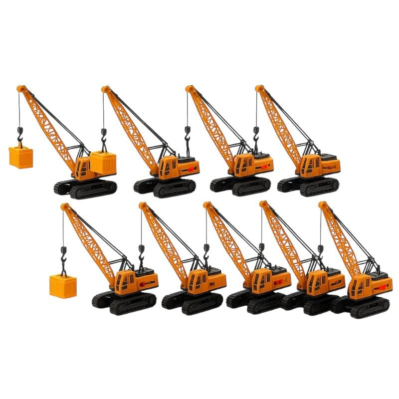 Set 8 buc Macara jucarie din plastic cu brat mobil , vehicul constructii pentru copii