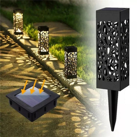 Set 8 Lampi Solare Gradina LED Lumina Calda cu Tarus, Iluminat Decorativ Exterior