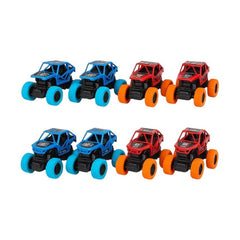 Set 8 Masini Off-Road cu Roti de Cauciuc, Jucarie Mecanica Tip Monster Truck