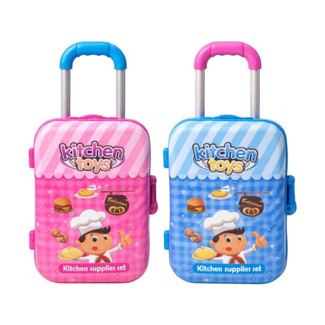 Set 8 trollere de jucarie Kitchen Toys cu ustensile si accesorii de bucatarie