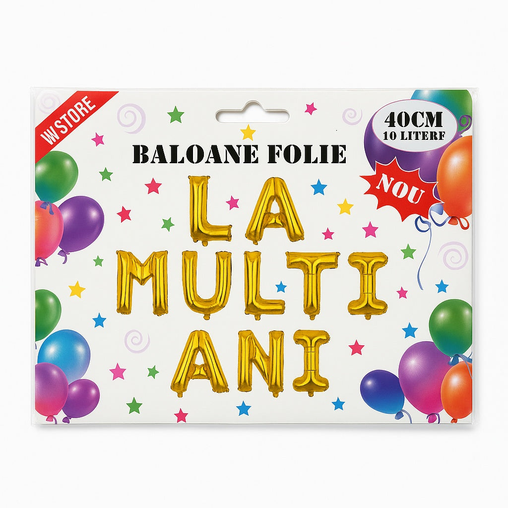 Set baloane latex 9 buc, 30 cm, multicolor cu confetti, accesorii incluse
