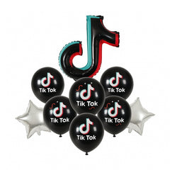 Set baloane TikTok pentru petreceri, folie si latex, 10 piese, decor aniversar