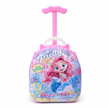 Set bucatarie copii in troler Pretty Ocean Lady cu accesorii, roz
