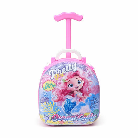 Set bucatarie copii in troler Pretty Ocean Lady cu accesorii, roz