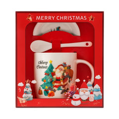 Set Cana Craciun cu Farfurioara si Lingurita , Merry Christmas Gift Box