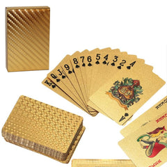 Set Carti de Joc Aurii Premium, Impermeabile, Gold Edition, Poker si Cadouri Luxury