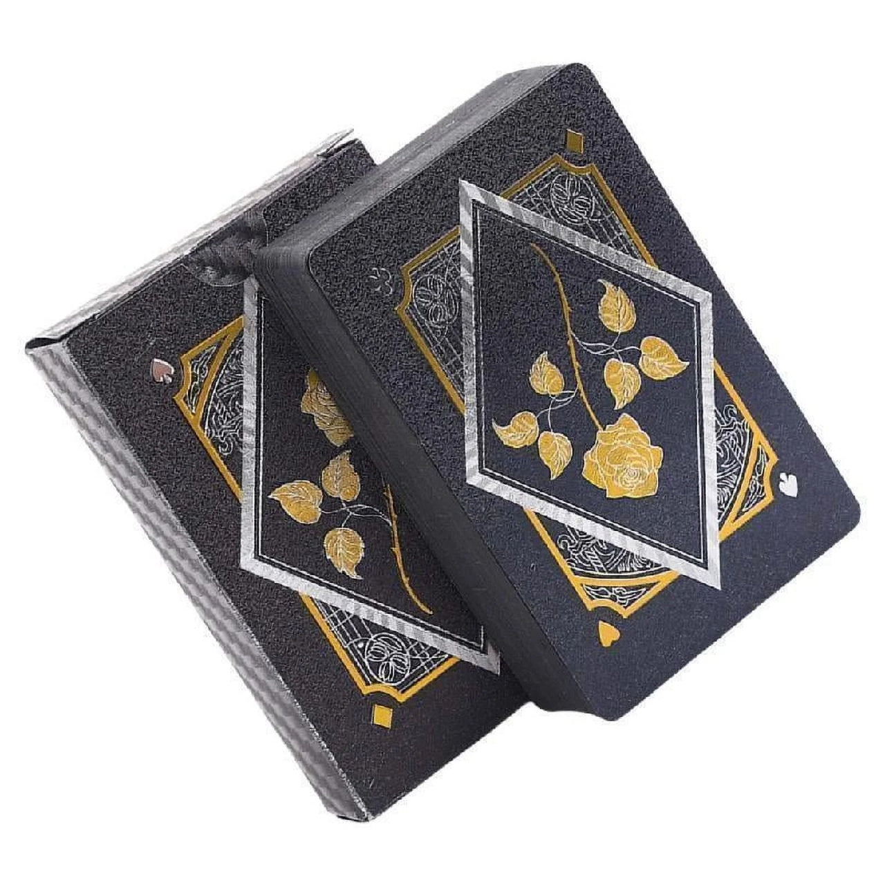 Set Carti de Joc Negre Premium cu Elemente Aurii, Luxury Black Gold Edition